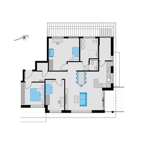 Beispiel Grundriss 3 Zimmer Wohnung 14
